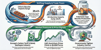 Supply controls, rising production, trade realignments and CBAM redefine aluminium market signals for 2026