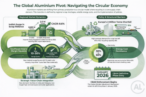 Weekly recap: India’s scrap surge, Europe’s recycling strain and Southeast Asia’s cost pressures reshape aluminium markets