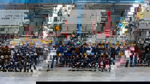 First extrusion achieved on ALCOMET AD’s newly installed 40 MN Presezzi Press