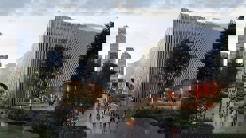 Bjarke Ingels Group unveils Nashville arts centre with a striking aluminium curtain twist